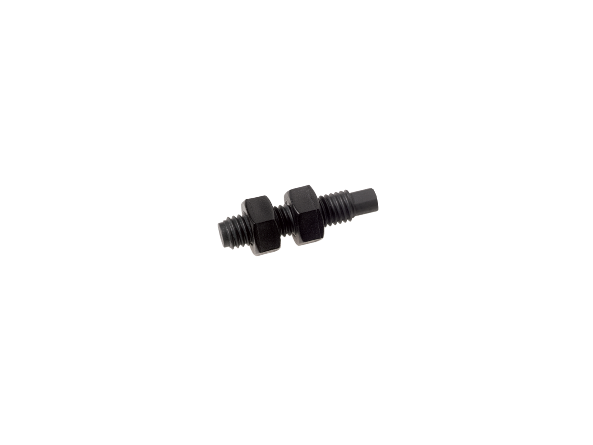 A black bolt and nut from the M11P Series Magnet collection. by Standex Detect