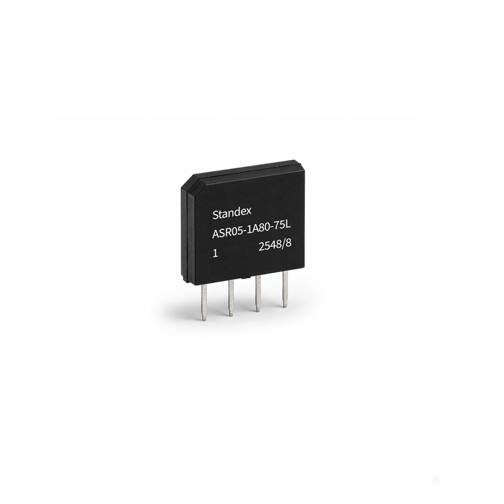Ultraminiature ASR Series reed relays with SPST-NO contact, up to 10 W/170 VDC, and internal shielding ideal for high-density, precision switching in compact applications.